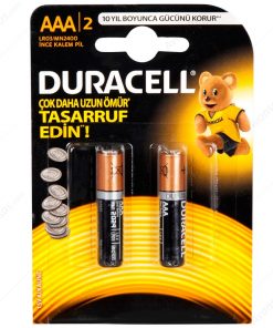 Duracell ince Kalem Pil AAA 2li paket Alkalin Pil LR03 MN2400