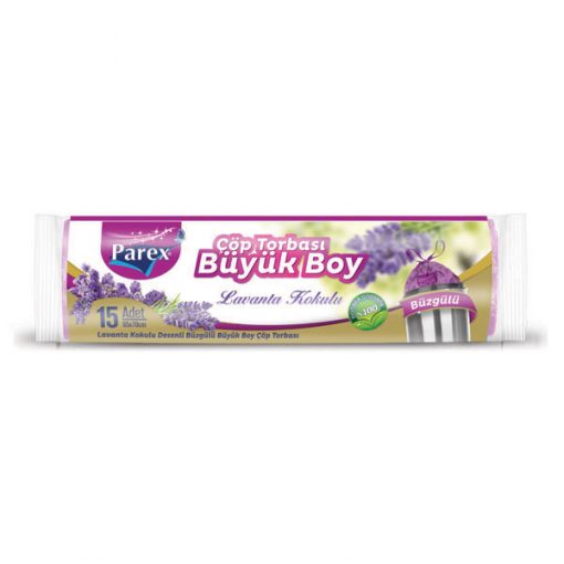 Çöp Poşeti Büzgülü Büyük Boy Lavanta Kokulu Çöp Torbası Parex 2107460