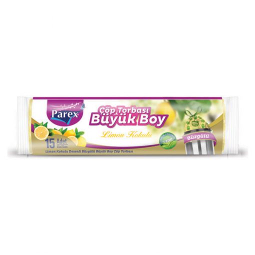 Çöp Poşeti Büzgülü Büyük Boy Limon Kokulu Çöp Torbası Parex 2107413