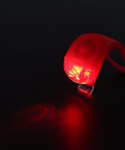 2li Bisiklet Işığı Gece Lambası Su Geçirmez Silikon Uyarı İkaz Yanıp Sönen