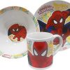 Spiderman Örümcek Adam Çocuk Yemek Takımı Kase Tabak Kupa Mama Seti