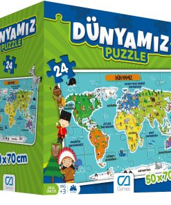 Dünyamız Eğitici Puzzle 24 Parça Yapboz Oyuncak Ca Games 5025 Okul Öncesi
