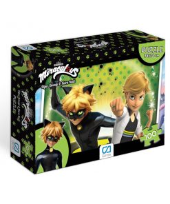 Miraculous Kara Kedi &  Uğur Böceği Puzzle 100 Yapboz Ca Games 5004