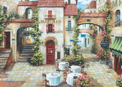 1000 Parça Puzzle Yap boz Köy Meydanı 68x48 Keskin Color Puzz