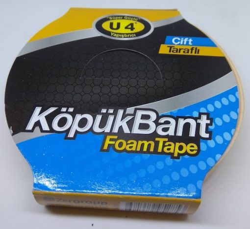 Çift Taraflı Köpük Bant 19mmx5m Montaj Bandı U-4 F187