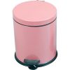 Pedallı Çöp Kovası 5 Litre Toz Pembe Paslanmaz Çelik Çöp Kutusu Doğrular Perilla 83012