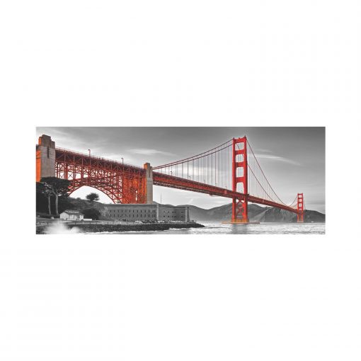 1000 Parça Yap boz Panaromik San Francisco 34x96 Puzzle Keskin Color Puzz