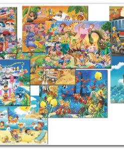 150 Parça Çocuk Yap boz Karma 35x50 Puzzle Keskin Color Puzz