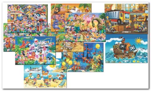 150 Parça Çocuk Yap boz Karma 35x50 Puzzle Keskin Color Puzz