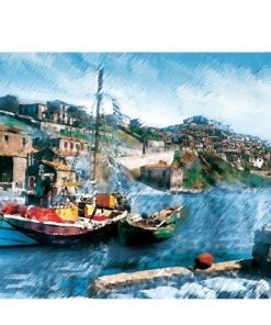 2000 Parça Yap boz Balıkçı Teknesi 70x100 Puzzle Keskin Color Puzz