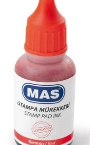 Mas Istampa Mürekkebi 20 ml Kırmızı Renkli Istampa Mürekkebi