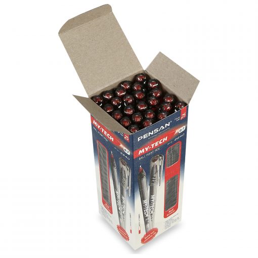 Pensan My-Tech 0.7 mm Tükenmez Kalem Kırmızı Renk 25li Tükenmez Kalem