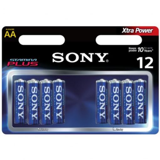 Sony Alkalin 12 AA Kalem Pil 12 Adet Sony Stamina Plus Pil