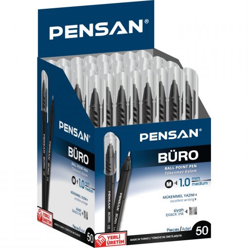 Pensan Büro Tükenmez Kalem 1Mm 2270 Siyah 50 Li