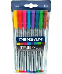 Pensan Tükenmez Triball 1Mm Renkli 8 Li Set 01003