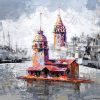 1000 Parça Yap boz Puzzle Kız Kulesi ve Galata Sulieti (11283) 68x48 Ks Games
