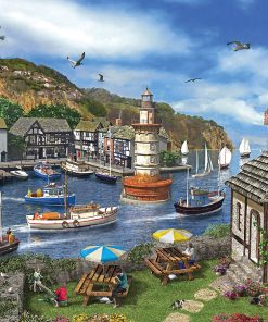 2000 Parça Yap boz Puzzle The Village Harbour (11386) 68x48 Ks Games