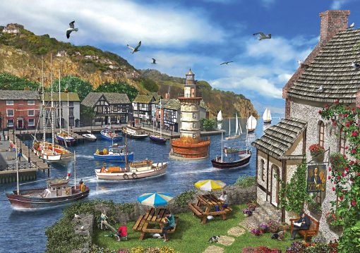 2000 Parça Yap boz Puzzle The Village Harbour (11386) 68x48 Ks Games