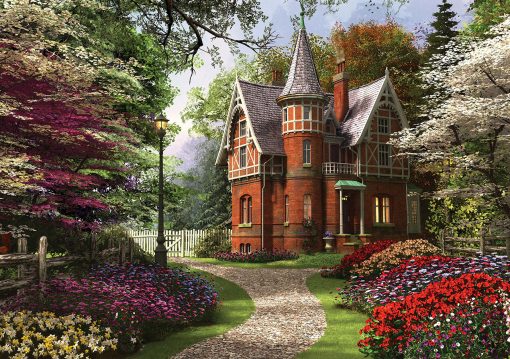 2000 Parça Yap boz Puzzle Victorian Cottage in Bloom (11294) 68x48 Ks Games