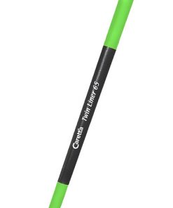Çift Uçlu Keçeli Kalem Caretta Twin Liner 65 Fosforlu Yeşil Keçeli Kalem Tekli