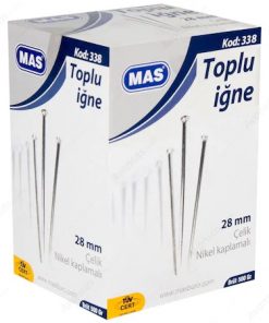 Mas Toplu İğne Nikel Kaplı Çelik Toplu iğne 28mm 500 gram Mas 338