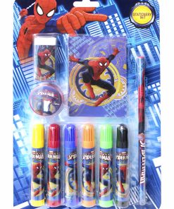 Örümcek Adam Kırtasiye Seti Not Defteri Kalemtıraş Silgi Kurşun Kalem Boyama Kalemleri Spiderman Set