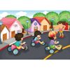 100 Parça Çocuk Yap boz 23.5x33.5 Puzzle Keskin Color Puzz Bisiklet Yarışı Model 2