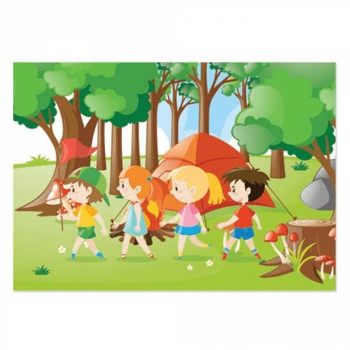 100 Parça Çocuk Yap boz 23.5x33.5 Puzzle Keskin Color Puzz Kamp Model 17