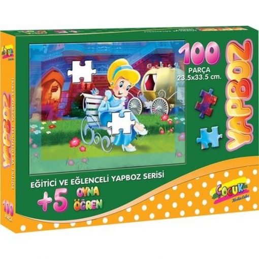 100 Parça Çocuk Yap boz 23.5x33.5 Puzzle Keskin Color Puzz Kül Kedisi Model 6