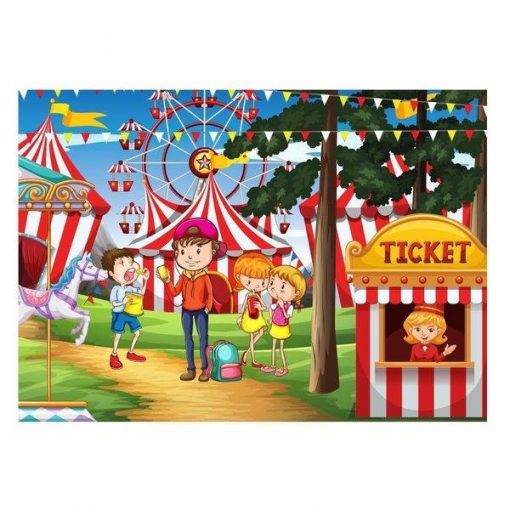 100 Parça Çocuk Yap boz 23.5x33.5 Puzzle Keskin Color Puzz Lunapark 2 Model 19