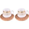 Bambum 2 Kişilik Kahve Takımı Desenli Ottoman B0240