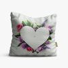 Kırlent Kılıfı 42x42cm Dekoratif Kırlent Yastık Kılıfı Kalpli Tasarım Modeli Lv 22