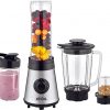 Sinbo Smoothie Blender Makinesi Çelik Detoks Yardımcısı 300W Muzlu Çilekli Cam Hazneli 2 Kademeli Shb 3149