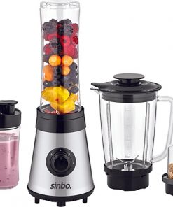 Sinbo Smoothie Blender Makinesi Çelik Detoks Yardımcısı 300W Muzlu Çilekli Cam Hazneli 2 Kademeli Shb 3149