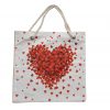 Bez Çanta Plaj Çantası Alışveriş Bez Torbası İpli Dijital Baskı Kalpten Dolu Kalpler Lv28