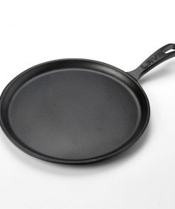 Lava Döküm Metal Saplı ve Ahşap Altlıklı 26 cm Krep Pizza Pancake Tavası