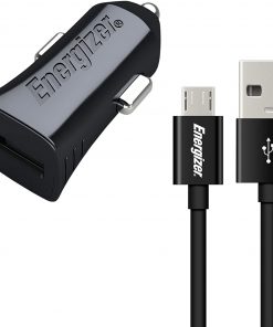 Energizer Micro Usb Siyah Kablo + Araç Şarj Adaptör DCA1ACMC3