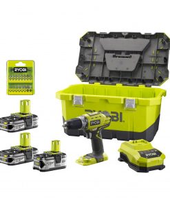 Ryobi Vidalama RCD1802LLL99T Üç Akülü 2 Vitesli Vidalama + 17 Parça Vidalama Seti Lithium ion 18 V