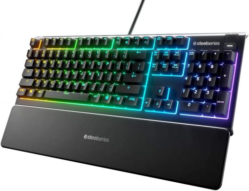 Steelseries Oyuncu Klavyesi Apex 3 Gaming Klavye 10 Bölgeli RGB Sessiz Switch Ip32 Sıvı Dayanıklılık Türkçe Qwerty