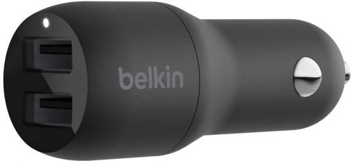 Belkin Araç Şarj Cihazı CCB001 USB Araç Şarj Cihazı 24 W 2 Bağlantı Noktalı Araç Şarj Cihazı Siyah