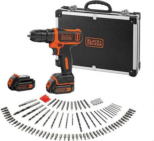 Black Decker BDCDD12BAFC 10.8Volt/1.5Ah Li-ion Çift Akülü Vidalama Makinesi