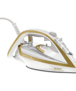 Tefal Ütü FV5646 2600W Turbo Pro Buharlı Ütü Beyaz Gold + Makyaj Çantası Hediyeli