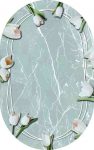 Oval Yolluk Paspas Saçaklı Püsküllü Süngerli Hol Banyo Paspası 50x80cm Yeni Sezon 0536