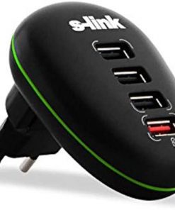 S-Link Şarj Adaptörü SL-1041P Hızlı Şarj 4 Port Usb Taşınabilir Şarj Adaptörü