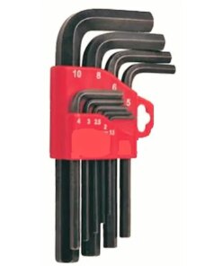 Alyan Seti 9 Parça 120mm Düz Kısa Alyan Seti Siyah Allen Takımı