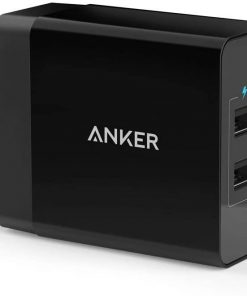 Anker Seyahat Şarj Cihazı PowerPort 2 24W Şarj Cihazı Siyah