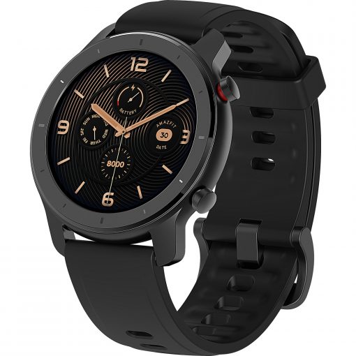 Amazfit Akıllı Saat GTR 42mm Amoled Retina Ekran 5 ATM Suya Dayanıklı Saat Siyah