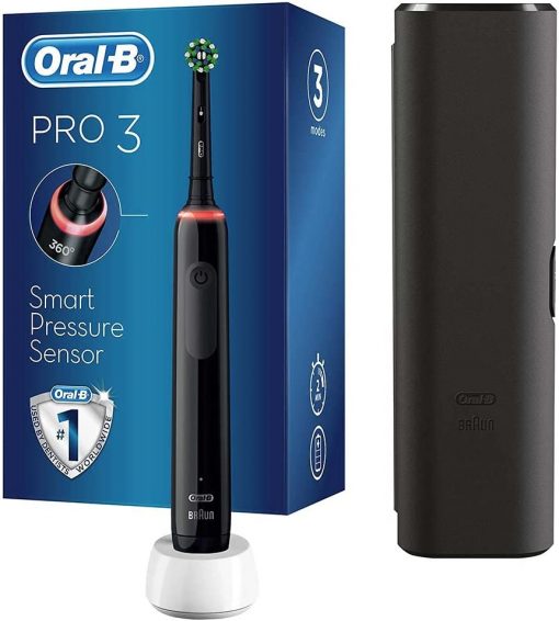 Oral-B Pro 3500 Elektrikli Diş Fırçası + Seyahat Kabı Siyah