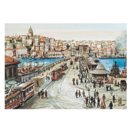 1000 Parça Puzzle Yap boz Galata Köprüsü68x48 Keskin Color Puzz