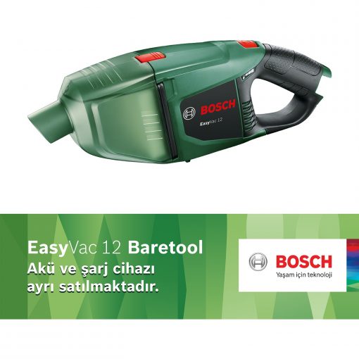 Bosch El Süpürgesi EasyVac 12 Baretool (Akü Dahil Değil) Şarjlı El Süpürgesi